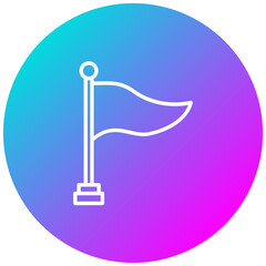 Flag vector icon. Can be used for Trekking iconset.