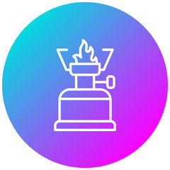 Camping Gas burner vector icon. Can be used for Trekking iconset.