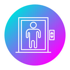 Elevator vector icon. Can be used for Railway iconset.