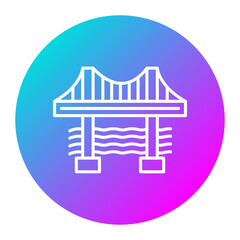 Bridge vector icon. Can be used for Railway iconset.