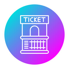 Ticket Office vector icon. Can be used for Railway iconset.