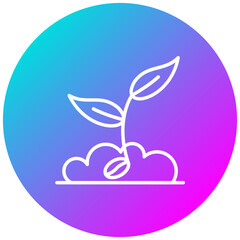 Seedling vector icon. Can be used for Carnival iconset.