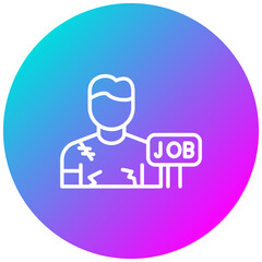 Job Search vector icon. Can be used for Homeless iconset.