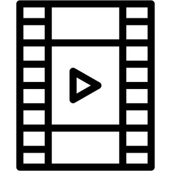 Vector Icon Film, movie, video, play, movies