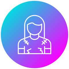 Woman vector icon. Can be used for Homeless iconset.