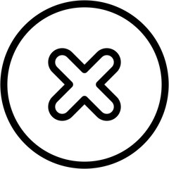 Obraz premium Vector Icon Cross, delete, false, remove, wrong