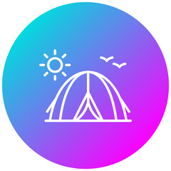 Camping Trip vector icon. Can be used for Child Adoption iconset.