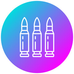 Obraz premium Bullets vector icon. Can be used for Shooting iconset.