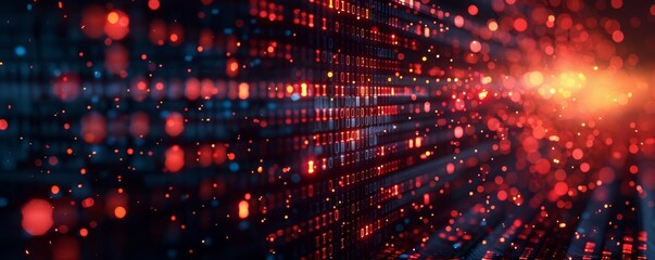 Abstract background of digital data blocks and code