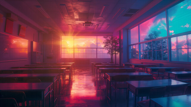 interior of a classroom