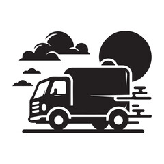 delivery truck silhouette