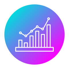 Graph vector icon. Can be used for Crisis Mangement iconset.