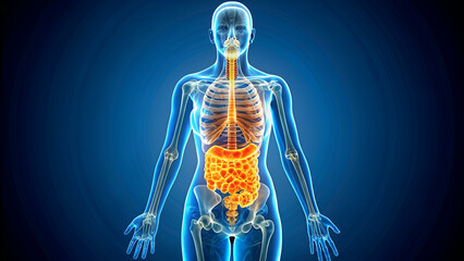 3d rendered illustration of a human anatomy