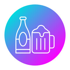 Free Beer vector icon. Can be used for Coworking Space iconset.