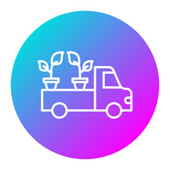 Pickup Truck vector icon. Can be used for Agriculture iconset.