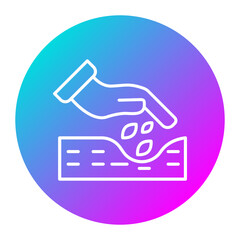 Seed Hand vector icon. Can be used for Agriculture iconset.