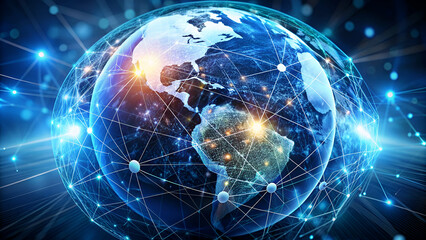 Obraz premium communication technology social network.