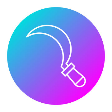 recommend clip art: Sickle vector icon. Can be used for Agriculture iconset.