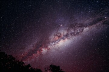 Milky Way Starry Night Sky With Trees Reflecting off a Lake