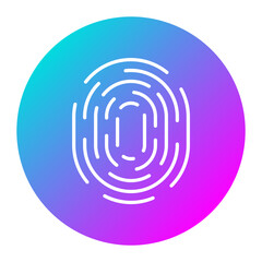 Fingerprint vector icon. Can be used for Crime Investigation iconset.
