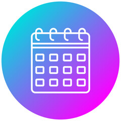 Calendar vector icon. Can be used for Business and HR iconset.