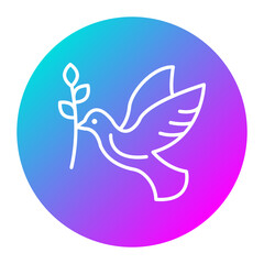 Dove vector icon. Can be used for Human Rights iconset.