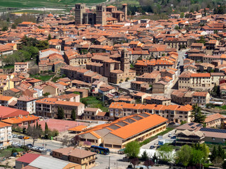 Panoramic view of the city of Sigüenza. Guadalajara, Castile la Mancha, Spain.
