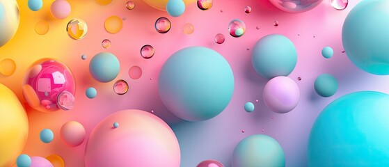 A colorful background of many different colored spheres