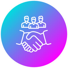 Partnership vector icon. Can be used for Teamwork iconset.
