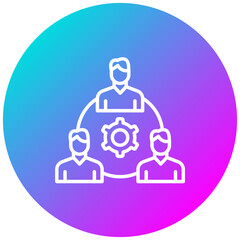 Collaboration vector icon. Can be used for Teamwork iconset.