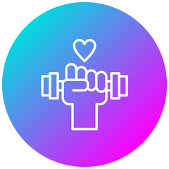 Fitness vector icon. Can be used for Core Values iconset.