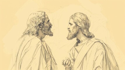 Fototapeta premium Biblical Illustration of Jesus' Teaching on Salt and Light, Ideal for article