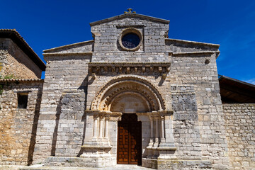 Fototapeta premium Romanesque church of Santa María de Wamba from the 10th to the 12th century. Valladolid, Castile and Leon, Spain.