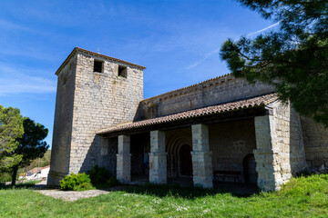 Romanesque church of San Fructuoso from the 12th or 13th centuries. Valoria del Alcor, Palencia, Spain.