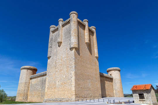 Torrelobaton castle from the 15th century. Valladolid, Castile and Leon, Spain.