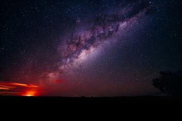 Night Sky Filled With Stars Milky Way Sun Setting © Lauren