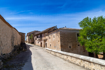 Obraz premium View of the streets of the town of Maderuelo. Segovia, Castile and Leon, Spain.