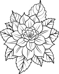 Floral coloring page