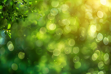 Fototapeta premium Green gradient background. Abstract blurry fresh green background