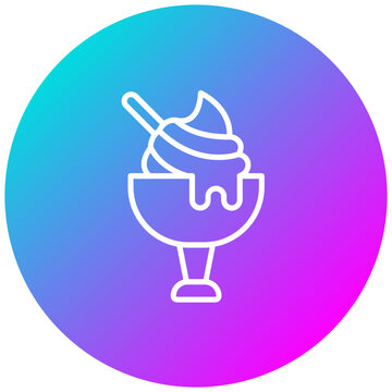 recommend clip art: Parfait vector icon. Can be used for World Cuisine iconset.