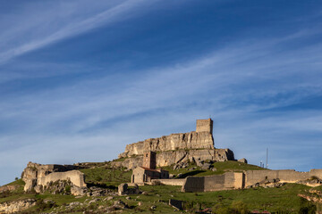 Atienza Castle from the 11th and 12th centuries. Guadalajara, Castile La Mancha, Spain.