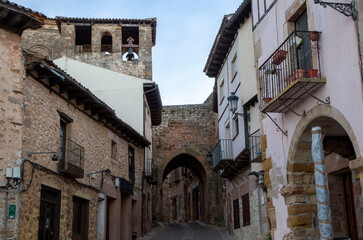 Gothic arch of Arrebatacapas. Atienza, Guadalajara, Spain.