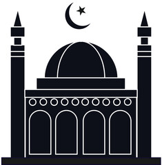 Abstract building vector icon on animation.