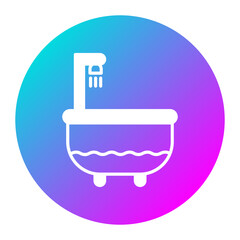 Bathtub vector icon. Can be used for Spa iconset.