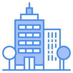 Vector Icon Apartments, building, flats, office block, residential flats