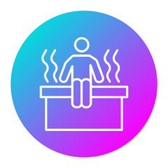 Sauna vector icon. Can be used for Spa iconset.