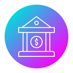 Bank vector icon. Can be used for Business and Finance iconset.