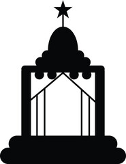 Abstract building vector icon on animation.