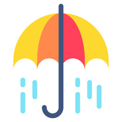 Vector Icon protection, rain, umbrella, weather, rainy weather