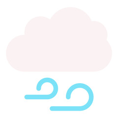Vector Icon wind, Cloud, weather, whiffle, cloudy